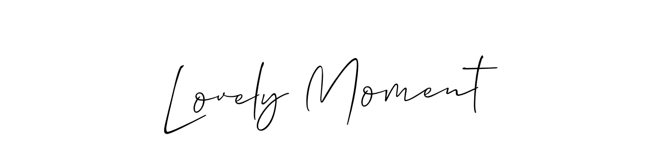 Create a beautiful signature design for name Lovely Moment. With this signature (Allison_Script) fonts, you can make a handwritten signature for free. Lovely Moment signature style 2 images and pictures png