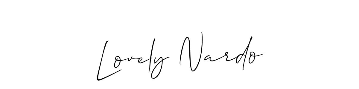 Also we have Lovely Nardo name is the best signature style. Create professional handwritten signature collection using Allison_Script autograph style. Lovely Nardo signature style 2 images and pictures png