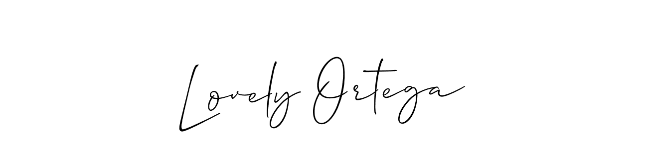 You should practise on your own different ways (Allison_Script) to write your name (Lovely Ortega) in signature. don't let someone else do it for you. Lovely Ortega signature style 2 images and pictures png