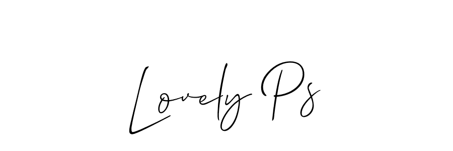 You can use this online signature creator to create a handwritten signature for the name Lovely Ps. This is the best online autograph maker. Lovely Ps signature style 2 images and pictures png