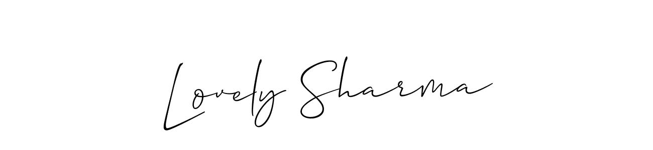 How to make Lovely Sharma signature? Allison_Script is a professional autograph style. Create handwritten signature for Lovely Sharma name. Lovely Sharma signature style 2 images and pictures png