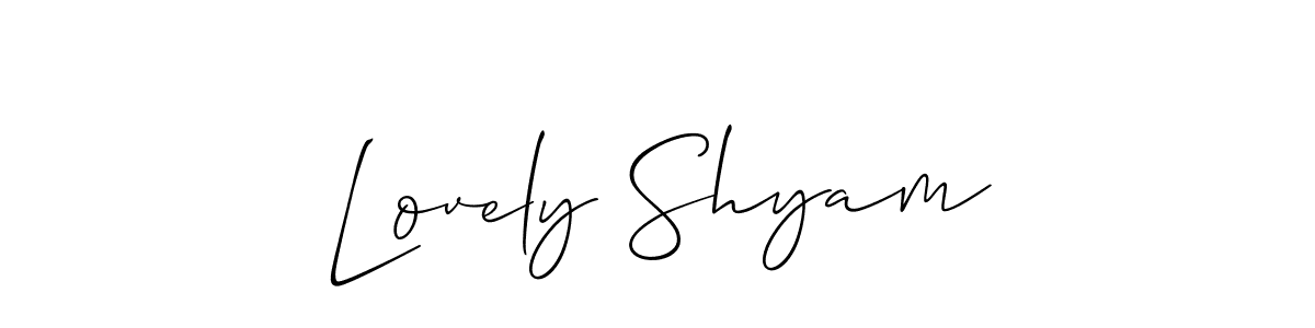 Best and Professional Signature Style for Lovely Shyam. Allison_Script Best Signature Style Collection. Lovely Shyam signature style 2 images and pictures png