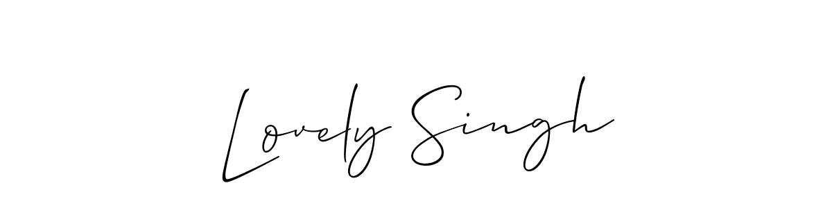 Lovely Singh stylish signature style. Best Handwritten Sign (Allison_Script) for my name. Handwritten Signature Collection Ideas for my name Lovely Singh. Lovely Singh signature style 2 images and pictures png