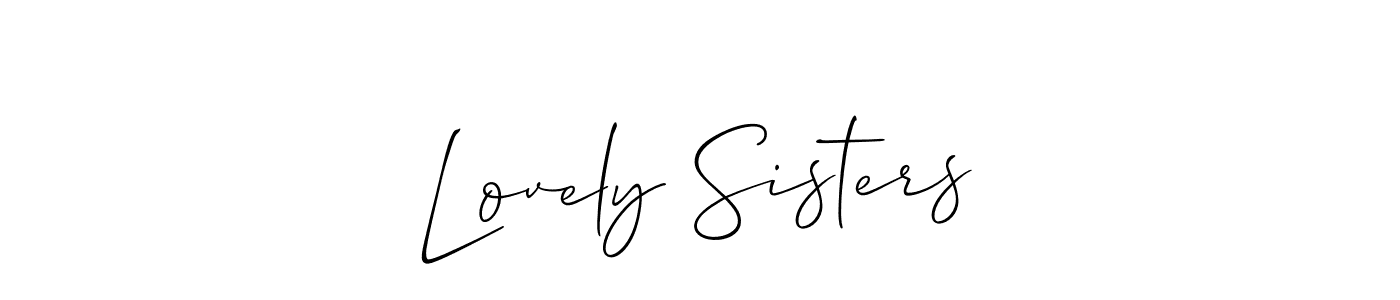 This is the best signature style for the Lovely Sisters name. Also you like these signature font (Allison_Script). Mix name signature. Lovely Sisters signature style 2 images and pictures png