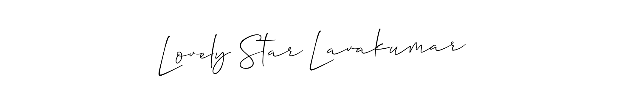 Design your own signature with our free online signature maker. With this signature software, you can create a handwritten (Allison_Script) signature for name Lovely Star Lavakumar. Lovely Star Lavakumar signature style 2 images and pictures png