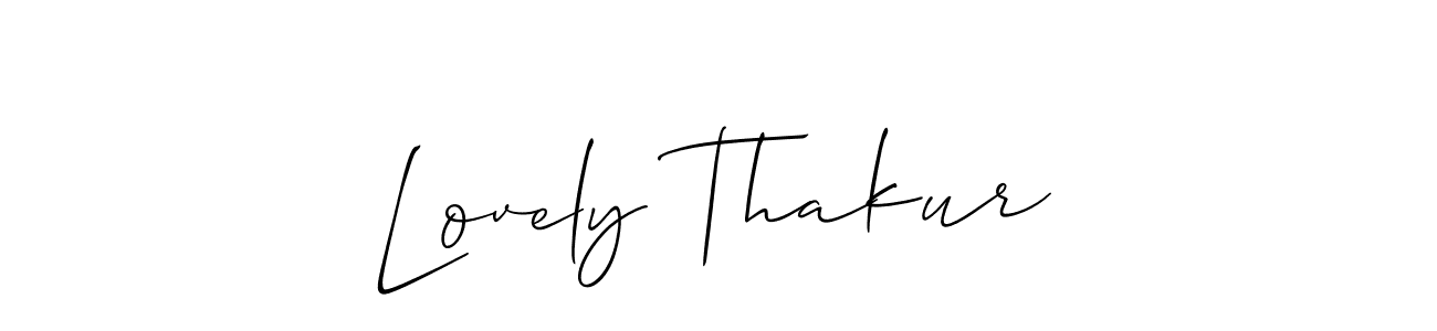 Make a beautiful signature design for name Lovely Thakur. With this signature (Allison_Script) style, you can create a handwritten signature for free. Lovely Thakur signature style 2 images and pictures png