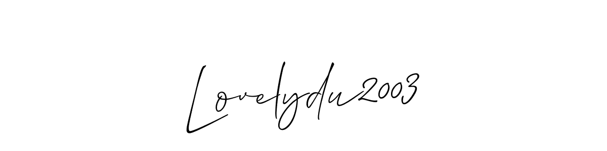 Once you've used our free online signature maker to create your best signature Allison_Script style, it's time to enjoy all of the benefits that Lovelydu2003 name signing documents. Lovelydu2003 signature style 2 images and pictures png