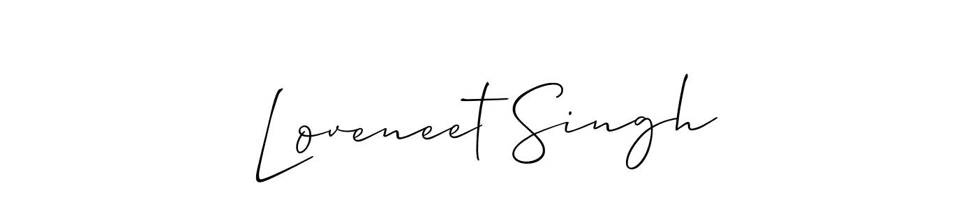 How to Draw Loveneet Singh signature style? Allison_Script is a latest design signature styles for name Loveneet Singh. Loveneet Singh signature style 2 images and pictures png