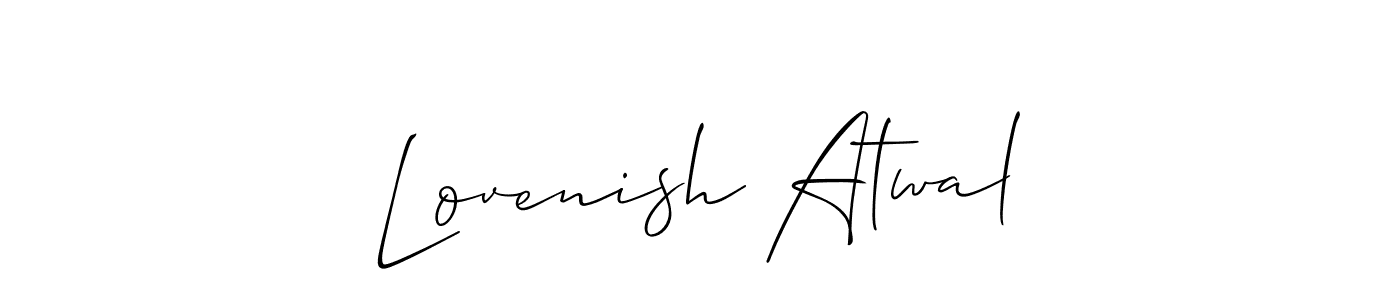 Make a beautiful signature design for name Lovenish Atwal. Use this online signature maker to create a handwritten signature for free. Lovenish Atwal signature style 2 images and pictures png