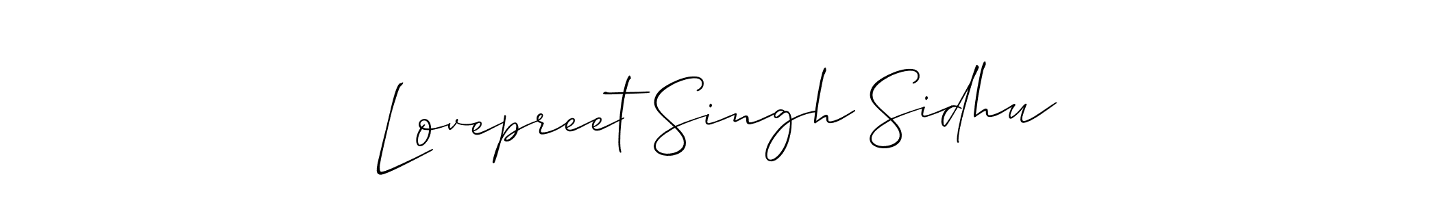 It looks lik you need a new signature style for name Lovepreet Singh Sidhu. Design unique handwritten (Allison_Script) signature with our free signature maker in just a few clicks. Lovepreet Singh Sidhu signature style 2 images and pictures png