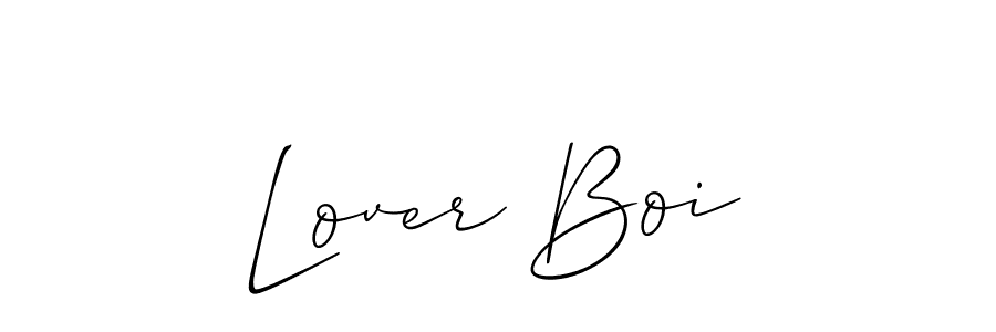 Make a beautiful signature design for name Lover Boi. With this signature (Allison_Script) style, you can create a handwritten signature for free. Lover Boi signature style 2 images and pictures png