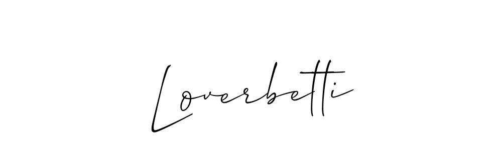 Use a signature maker to create a handwritten signature online. With this signature software, you can design (Allison_Script) your own signature for name Loverbetti. Loverbetti signature style 2 images and pictures png