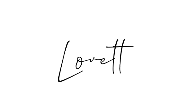 Best and Professional Signature Style for Lovett. Allison_Script Best Signature Style Collection. Lovett signature style 2 images and pictures png