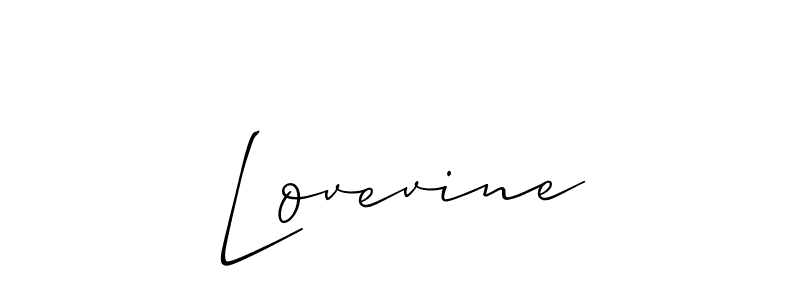 Create a beautiful signature design for name Lovevine. With this signature (Allison_Script) fonts, you can make a handwritten signature for free. Lovevine signature style 2 images and pictures png