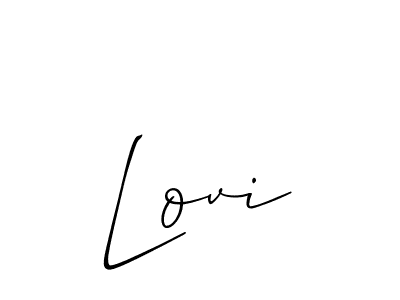 if you are searching for the best signature style for your name Lovi. so please give up your signature search. here we have designed multiple signature styles  using Allison_Script. Lovi signature style 2 images and pictures png