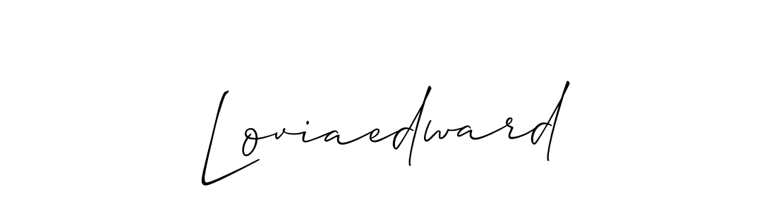 Design your own signature with our free online signature maker. With this signature software, you can create a handwritten (Allison_Script) signature for name Loviaedward. Loviaedward signature style 2 images and pictures png