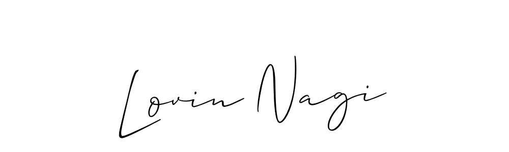 Allison_Script is a professional signature style that is perfect for those who want to add a touch of class to their signature. It is also a great choice for those who want to make their signature more unique. Get Lovin Nagi name to fancy signature for free. Lovin Nagi signature style 2 images and pictures png