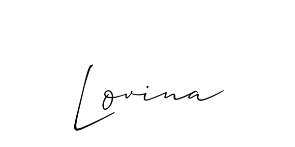 Create a beautiful signature design for name Lovina. With this signature (Allison_Script) fonts, you can make a handwritten signature for free. Lovina signature style 2 images and pictures png