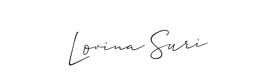 Create a beautiful signature design for name Lovina Suri. With this signature (Allison_Script) fonts, you can make a handwritten signature for free. Lovina Suri signature style 2 images and pictures png
