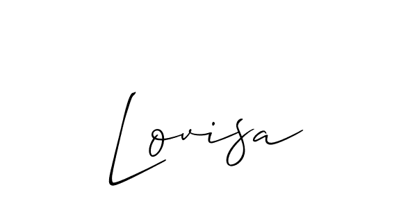 How to make Lovisa name signature. Use Allison_Script style for creating short signs online. This is the latest handwritten sign. Lovisa signature style 2 images and pictures png