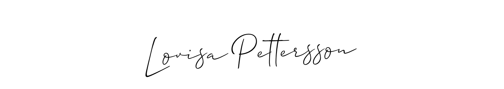 Also You can easily find your signature by using the search form. We will create Lovisa Pettersson name handwritten signature images for you free of cost using Allison_Script sign style. Lovisa Pettersson signature style 2 images and pictures png