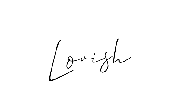 Also we have Lovish name is the best signature style. Create professional handwritten signature collection using Allison_Script autograph style. Lovish signature style 2 images and pictures png