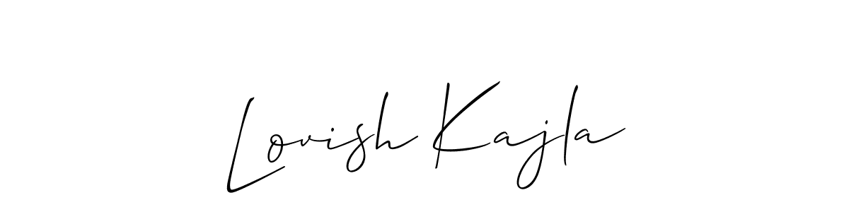 Also You can easily find your signature by using the search form. We will create Lovish Kajla name handwritten signature images for you free of cost using Allison_Script sign style. Lovish Kajla signature style 2 images and pictures png