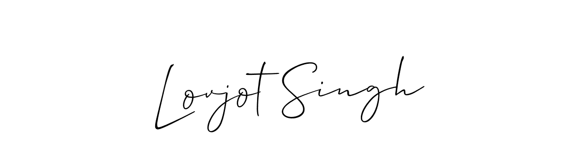 Create a beautiful signature design for name Lovjot Singh. With this signature (Allison_Script) fonts, you can make a handwritten signature for free. Lovjot Singh signature style 2 images and pictures png