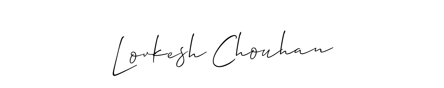 Also we have Lovkesh Chouhan name is the best signature style. Create professional handwritten signature collection using Allison_Script autograph style. Lovkesh Chouhan signature style 2 images and pictures png