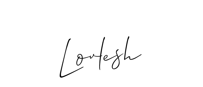 It looks lik you need a new signature style for name Lovlesh. Design unique handwritten (Allison_Script) signature with our free signature maker in just a few clicks. Lovlesh signature style 2 images and pictures png