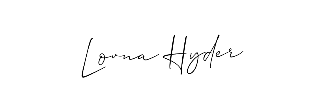 Best and Professional Signature Style for Lovna Hyder. Allison_Script Best Signature Style Collection. Lovna Hyder signature style 2 images and pictures png