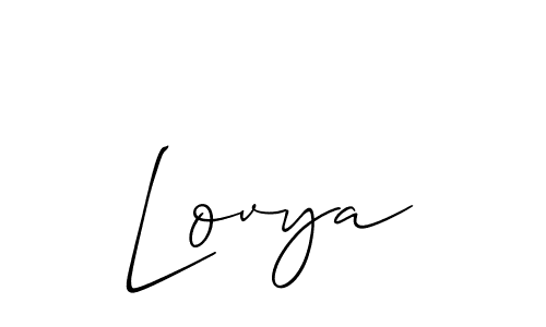 Also You can easily find your signature by using the search form. We will create Lovya name handwritten signature images for you free of cost using Allison_Script sign style. Lovya signature style 2 images and pictures png