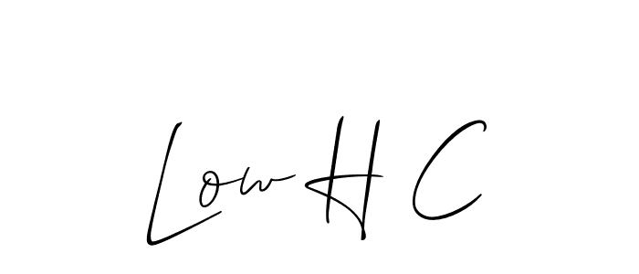 It looks lik you need a new signature style for name Low H C. Design unique handwritten (Allison_Script) signature with our free signature maker in just a few clicks. Low H C signature style 2 images and pictures png