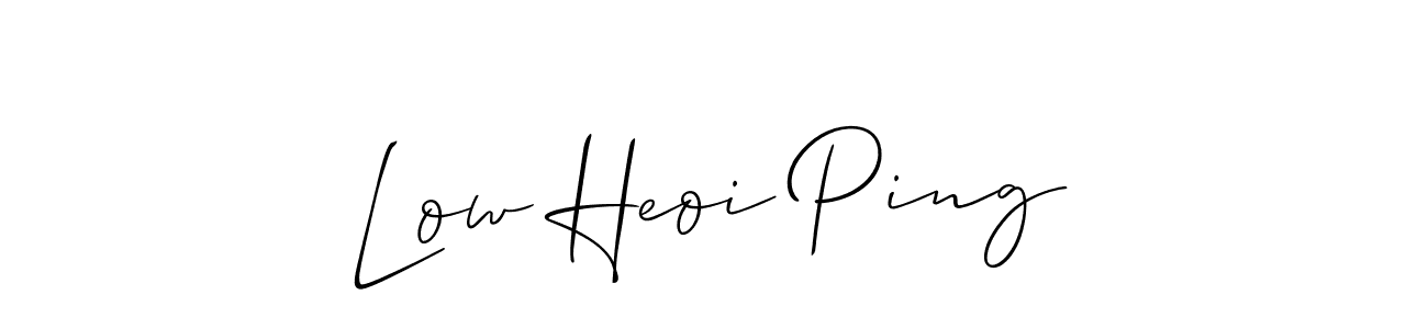 How to make Low Heoi Ping signature? Allison_Script is a professional autograph style. Create handwritten signature for Low Heoi Ping name. Low Heoi Ping signature style 2 images and pictures png