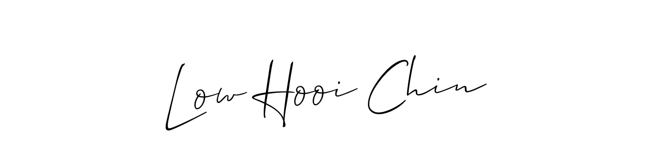 You should practise on your own different ways (Allison_Script) to write your name (Low Hooi Chin) in signature. don't let someone else do it for you. Low Hooi Chin signature style 2 images and pictures png