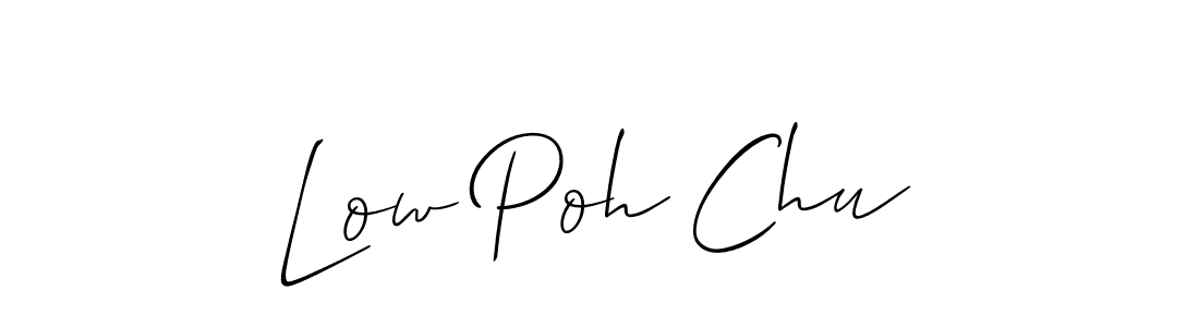 Create a beautiful signature design for name Low Poh Chu. With this signature (Allison_Script) fonts, you can make a handwritten signature for free. Low Poh Chu signature style 2 images and pictures png