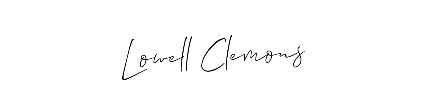 It looks lik you need a new signature style for name Lowell Clemons. Design unique handwritten (Allison_Script) signature with our free signature maker in just a few clicks. Lowell Clemons signature style 2 images and pictures png