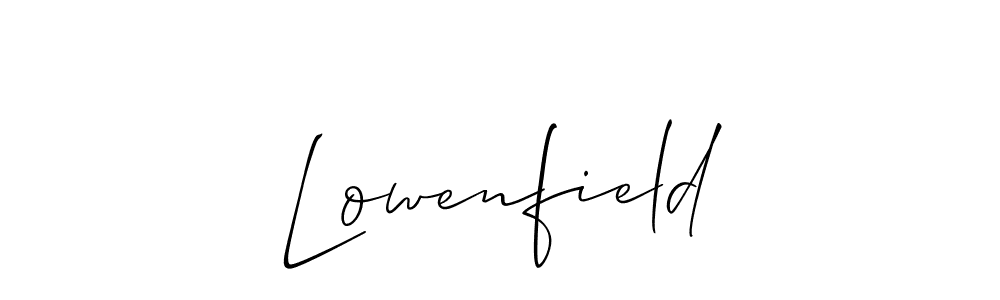 Allison_Script is a professional signature style that is perfect for those who want to add a touch of class to their signature. It is also a great choice for those who want to make their signature more unique. Get Lowenfield name to fancy signature for free. Lowenfield signature style 2 images and pictures png