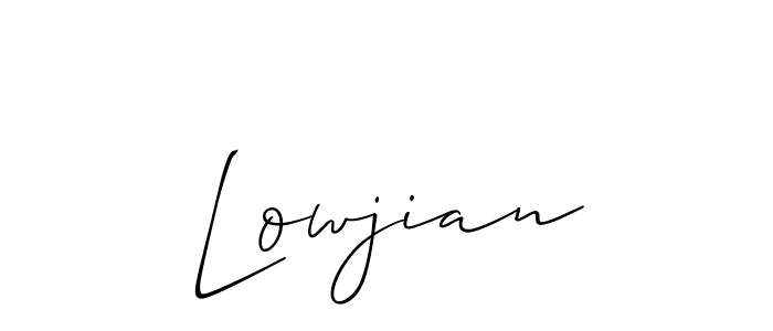 Make a beautiful signature design for name Lowjian. Use this online signature maker to create a handwritten signature for free. Lowjian signature style 2 images and pictures png
