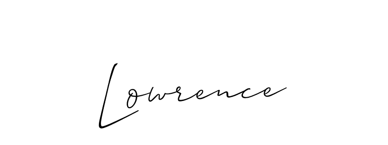 Lowrence stylish signature style. Best Handwritten Sign (Allison_Script) for my name. Handwritten Signature Collection Ideas for my name Lowrence. Lowrence signature style 2 images and pictures png