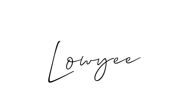 How to Draw Lowyee signature style? Allison_Script is a latest design signature styles for name Lowyee. Lowyee signature style 2 images and pictures png