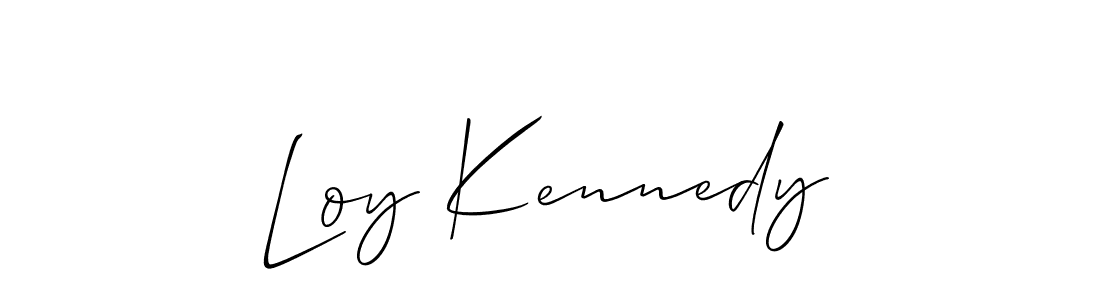 Use a signature maker to create a handwritten signature online. With this signature software, you can design (Allison_Script) your own signature for name Loy Kennedy. Loy Kennedy signature style 2 images and pictures png