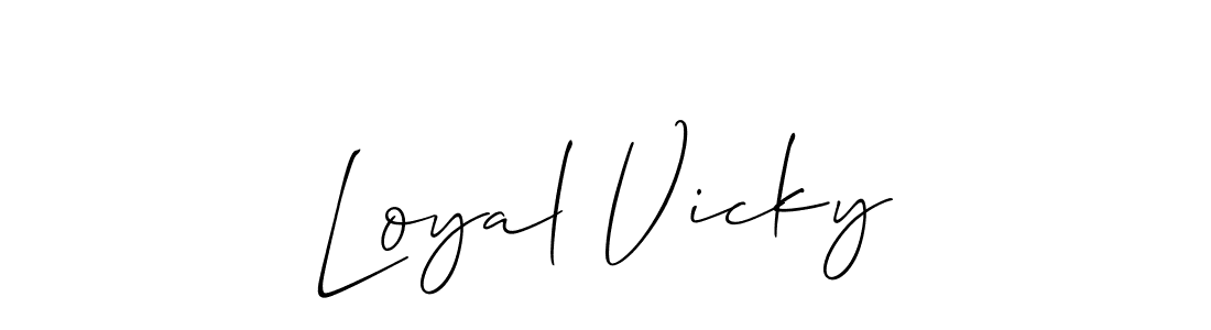 Also You can easily find your signature by using the search form. We will create Loyal Vicky name handwritten signature images for you free of cost using Allison_Script sign style. Loyal Vicky signature style 2 images and pictures png