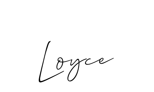 Also we have Loyce name is the best signature style. Create professional handwritten signature collection using Allison_Script autograph style. Loyce signature style 2 images and pictures png