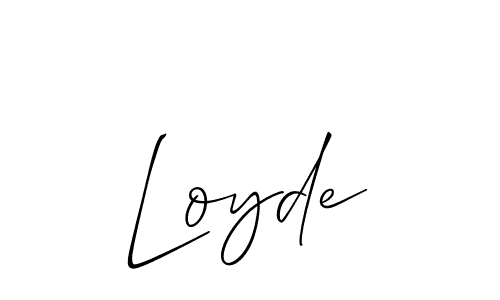 Also we have Loyde name is the best signature style. Create professional handwritten signature collection using Allison_Script autograph style. Loyde signature style 2 images and pictures png