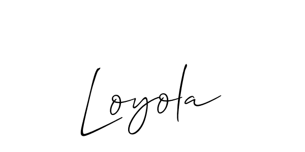 The best way (Allison_Script) to make a short signature is to pick only two or three words in your name. The name Loyola include a total of six letters. For converting this name. Loyola signature style 2 images and pictures png