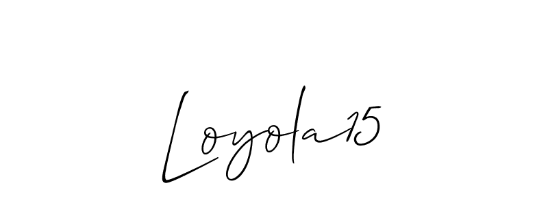 Also You can easily find your signature by using the search form. We will create Loyola15 name handwritten signature images for you free of cost using Allison_Script sign style. Loyola15 signature style 2 images and pictures png