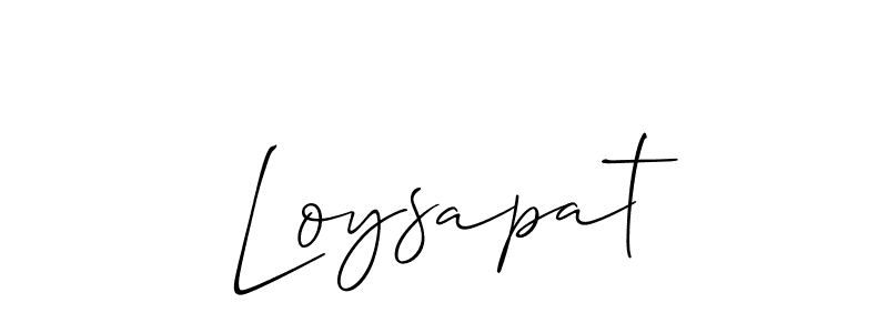 How to make Loysapat name signature. Use Allison_Script style for creating short signs online. This is the latest handwritten sign. Loysapat signature style 2 images and pictures png