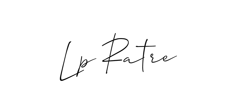 Design your own signature with our free online signature maker. With this signature software, you can create a handwritten (Allison_Script) signature for name Lp Ratre. Lp Ratre signature style 2 images and pictures png