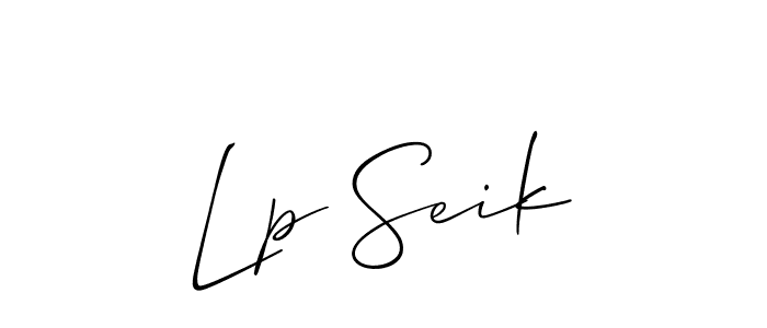 Make a beautiful signature design for name Lp Seik. Use this online signature maker to create a handwritten signature for free. Lp Seik signature style 2 images and pictures png